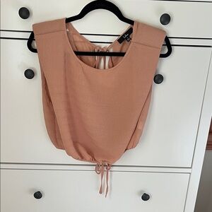 Lulu's Peach Tie-Back Blouse